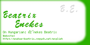 beatrix enekes business card